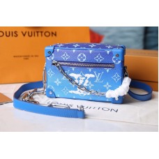 Louis Vuitton M45433 Mini Soft Trunk in Blue Monogram Canvas Louis Vuitton M45433 Mini Soft Trunk in Blue Monogram Canvas