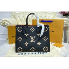 Louis Vuitton M45495 OnTheGo MM Bag in Black/Red Bicolor Monogram Empreinte Leather Louis Vuitton M45495 OnTheGo MM Bag in Black/Red Bicolor Monogram Empreinte Leather