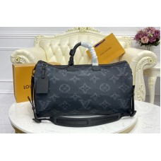 Louis Vuitton M45602 2054 Reversible Keepall Bandoulière 50 Bag in Monogram 3D Gray and Black/Green Louis Vuitton M45602 2054 Reversible Keepall Bandoulière 50 Bag in Monogram 3D Gray and Black/Green