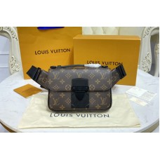 Louis Vuitton M45807 S Lock Sling Bag in Monogram Macassar coated canvas Louis Vuitton M45807 S Lock Sling Bag in Monogram Macassar coated canvas