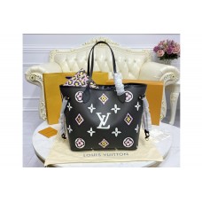 Louis Vuitton M45818 Neverfull MM tote bag in Black Autres Toiles Monogram Louis Vuitton M45818 Neverfull MM tote bag in Black Autres Toiles Monogram