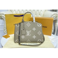 Louis Vuitton M45842 Grand Palais tote bag in Grey/Beige Monogram Empreinte Leather Louis Vuitton M45842 Grand Palais tote bag in Grey/Beige Monogram Empreinte Leather