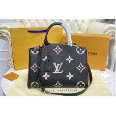 Louis Vuitton M45842 Grand Palais tote bag in Black/Beige Monogram Empreinte Leather Louis Vuitton M45842 Grand Palais tote bag in Black/Beige Monogram Empreinte Leather