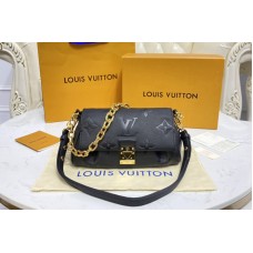 Louis Vuitton M45813 Favorite shoudler bag in Black Monogram Empreinte Leather Louis Vuitton M45813 Favorite shoudler bag in Black Monogram Empreinte Leather