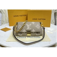 Louis Vuitton M45836 Favorite shoudler bag in Tourterelle Gray/Cream Monogram Empreinte Leather Louis Vuitton M45836 Favorite shoudler bag in Tourterelle Gray/Cream Monogram Empreinte Leather