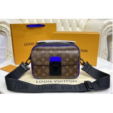 Louis Vuitton M45863 S Lock Messenger Bag in Monogram Macassar canvas