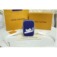 Louis Vuitton M45893 Danube PPM bag in Blue cowhide leather