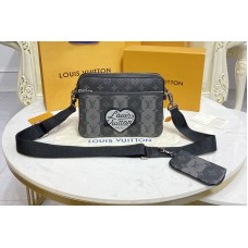 Louis Vuitton M45965 Trio Messenger bag in Monogram Stripes Eclipse coated canvas Louis Vuitton M45965 Trio Messenger bag in Monogram Stripes Eclipse coated canvas