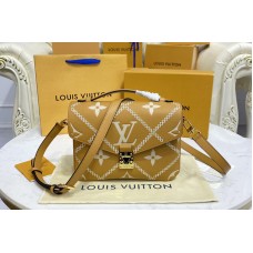 Louis Vuitton M46018 Pochette Metis handbag in Beige/Brown Monogram Empreinte leather