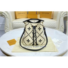 Louis Vuitton M46023 NeoNoe bucket bag in Beige/Black Monogram Empreinte Leather