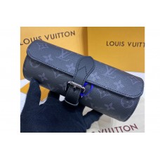 Louis Vuitton M43385 3 Watch Case in Monogram Eclipse Canvas Louis Vuitton M43385 3 Watch Case in Monogram Eclipse Canvas