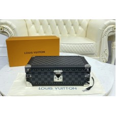 Louis Vuitton N48194 8 watch case in Damier Garphite canvas Louis Vuitton N48194 8 watch case in Damier Garphite canvas