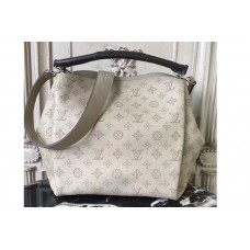 Louis Vuitton M50031 Babylone PM Bags in Gray Mahina Calfskin Leather