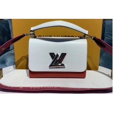 Louis Vuitton M50282 Twist MM handbags White and Red Epi Leather Louis Vuitton M50282 Twist MM handbags White and Red Epi Leather
