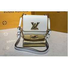 Louis Vuitton M50332 Twist PM chain bag in White/Gold Epi leather Louis Vuitton M50332 Twist PM chain bag in White/Gold Epi leather