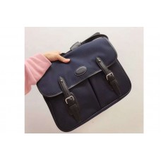 Mens Mulberry Briefcase Messenger Bags Blue Nylon