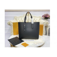 Louis Vuitton M52817 Cabas Voyage bag in Black Taurillon leather Louis Vuitton M52817 Cabas Voyage bag in Black Taurillon leather