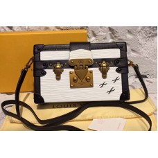 Louis Vuitton M53137 Petite Malle Strap Bags in White Epi Leather Louis Vuitton M53137 Petite Malle Strap Bags in White Epi Leather