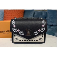 Louis Vuitton M53954 MyLockMe BB handbags Pink/White/Black Soft calfskin Leather Louis Vuitton M53954 MyLockMe BB handbags Pink/White/Black Soft calfskin Leather