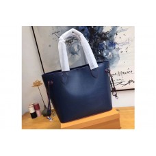 Louis Vuitton M54185 Neverfull MM Bag in Blue Epi Leather