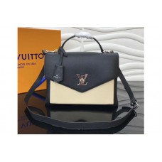 Louis Vuitton M54878 MyLockme Lockme Bags in Black/White Soft Calfskin Louis Vuitton M54878 MyLockme Lockme Bags in Black/White Soft Calfskin