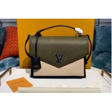Louis Vuitton M55323 Mylockme handbags Khaki/Black/Pink Grained calf leather Louis Vuitton M55323 Mylockme handbags Khaki/Black/Pink Grained calf leather
