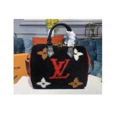 Louis Vuitton M55423 Speedy 25 Bags Black Monogram Canvas With Woolen Louis Vuitton M55423 Speedy 25 Bags Black Monogram Canvas With Woolen