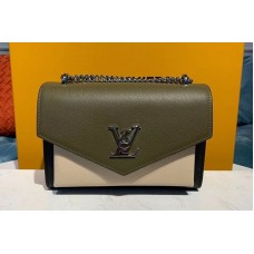 Louis Vuitton M55522 Mylockme BB handbags Khaki/Black/Pink Grained calf leather Louis Vuitton M55522 Mylockme BB handbags Khaki/Black/Pink Grained calf leather