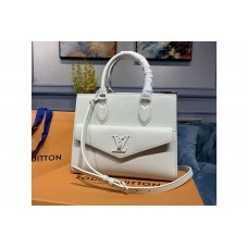 Louis Vuitton M55817 Lockme Monochrome Tote PM Bag White soft grained calf Leather Louis Vuitton M55817 Lockme Monochrome Tote PM Bag White soft grained calf Leather