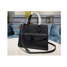 Louis Vuitton M55845 Lockme Monochrome Tote PM Bag Black soft grained calf Leather Louis Vuitton M55845 Lockme Monochrome Tote PM Bag Black soft grained calf Leather