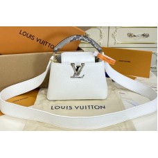 Louis Vuitton N98477 Capucines Mini handbag in White Taurillon leather Louis Vuitton N98477 Capucines Mini handbag in White Taurillon leather
