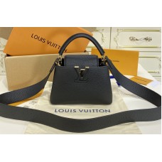 Louis Vuitton M56071 Capucines Mini handbag in Black Taurillon leather Louis Vuitton M56071 Capucines Mini handbag in Black Taurillon leather
