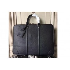 Louis Vuitton M56003 Porte-Documents Voyage Bag in Black Taurillon Leather Louis Vuitton M56003 Porte-Documents Voyage Bag in Black Taurillon Leather