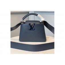 Louis Vuitton M56071 Capucines Mini handbag in Blue Taurillon leather Louis Vuitton M56071 Capucines Mini handbag in Blue Taurillon leather