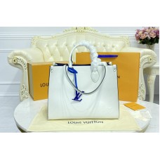 Louis Vuitton M56081 OnTheGo MM tote bag In White Epi grained cowhide leather Louis Vuitton M56081 OnTheGo MM tote bag In White Epi grained cowhide leather