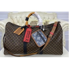 Louis Vuitton M56855 Keepall Bandouliere 50 Bag in Monogram coated canvas and cowhide leather