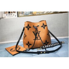 Louis Vuitton M56888 Crafty NéoNoé MM bucket bag in Caramel Embossed grained cowhide leather Louis Vuitton M56888 Crafty NéoNoé MM bucket bag in Caramel Embossed grained cowhide leather