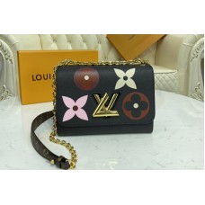 Louis Vuitton M57057 Twist MM handbag in Black/Multicolor Monogram Empreinte leather Louis Vuitton M57057 Twist MM handbag in Black/Multicolor Monogram Empreinte leather