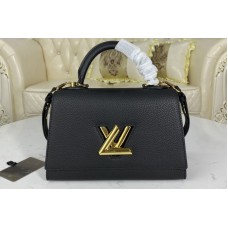 Louis Vuitton M57093 Twist One Handle PM handbag in Black Taurillon leather Louis Vuitton M57093 Twist One Handle PM handbag in Black Taurillon leather