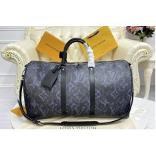 Louis Vuitton M57278 keepall bandouliere 50 Bag in Monogram Pastel Noir coated canvas Louis Vuitton M57278 keepall bandouliere 50 Bag in Monogram Pastel Noir coated canvas