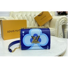 Louis Vuitton M57460 Game On Twist PM chain handbag in Blue Transformed epi leather