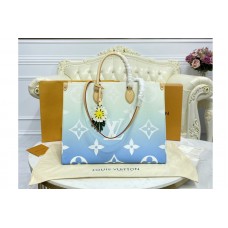 Louis Vuitton M57639 OnTheGo GM tote bag in Blue Monogram Giant coated canvas Louis Vuitton M57639 OnTheGo GM tote bag in Blue Monogram Giant coated canvas
