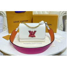 Louis Vuitton M57666 Twist MM handbag in White Epi leather