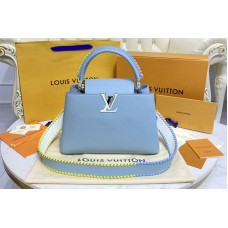 Louis Vuitton M57672 Capucines MM handbag in Blue Taurillon leather Louis Vuitton M57672 Capucines MM handbag in Blue Taurillon leather