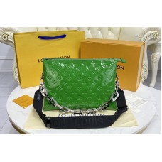 Louis Vuitton M57783 Coussin MM handbag in Green Monogram Vernis