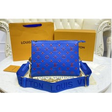 Louis Vuitton M58626 Coussin PM handbag in Blue/Red Monogram embossed puffy lambskin Louis Vuitton M58626 Coussin PM handbag in Blue/Red Monogram embossed puffy lambskin