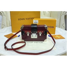 Louis Vuitton N93144 Petite Malle handbag in Dark Red Brilliant Alligator leather Louis Vuitton N93144 Petite Malle handbag in Dark Red Brilliant Alligator leather