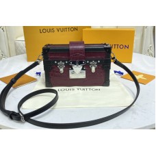 Louis Vuitton N93803 Petite Malle handbag in Burgundy Brilliant Alligator leather Louis Vuitton N93803 Petite Malle handbag in Burgundy Brilliant Alligator leather