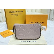 Louis Vuitton M90597 Mini Pochette Accessoires in Grey Monogram Vernis Leather Louis Vuitton M90597 Mini Pochette Accessoires in Grey Monogram Vernis Leather