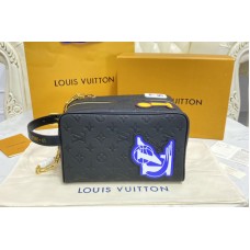 Louis Vuitton M58515 LVXCloakroom Dopp Kit Bag in Black Cowhide leather Louis Vuitton M58515 LVXCloakroom Dopp Kit Bag in Black Cowhide leather